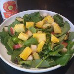 Baby Kale with Pear Acorn Squash and Brussel Sprouts