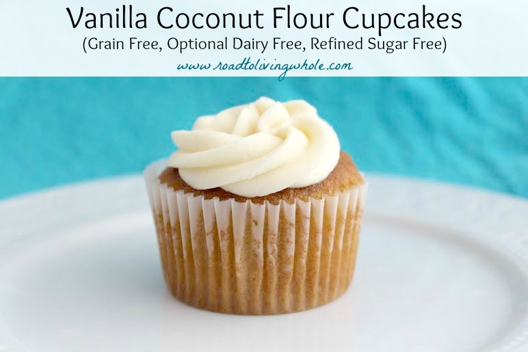 vanilla coconut flour cupcake