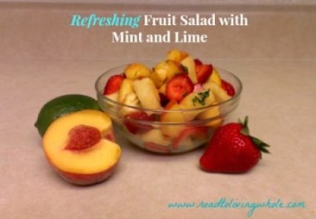 Fruit salad with mint and lime