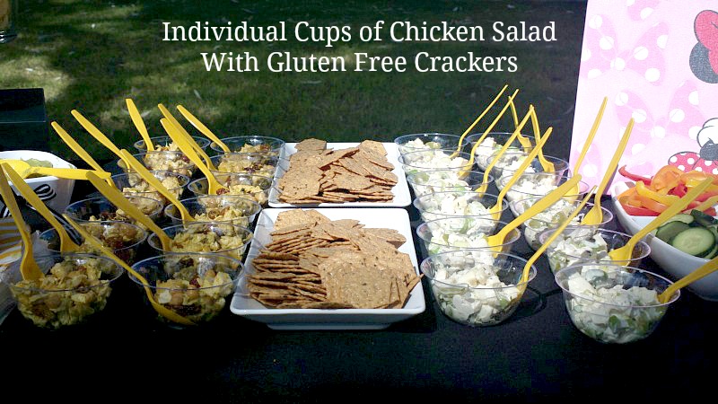chicken salad with gluten free crackers gluten free birthday party