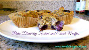 paleo blueberry zucchini carrot muffin