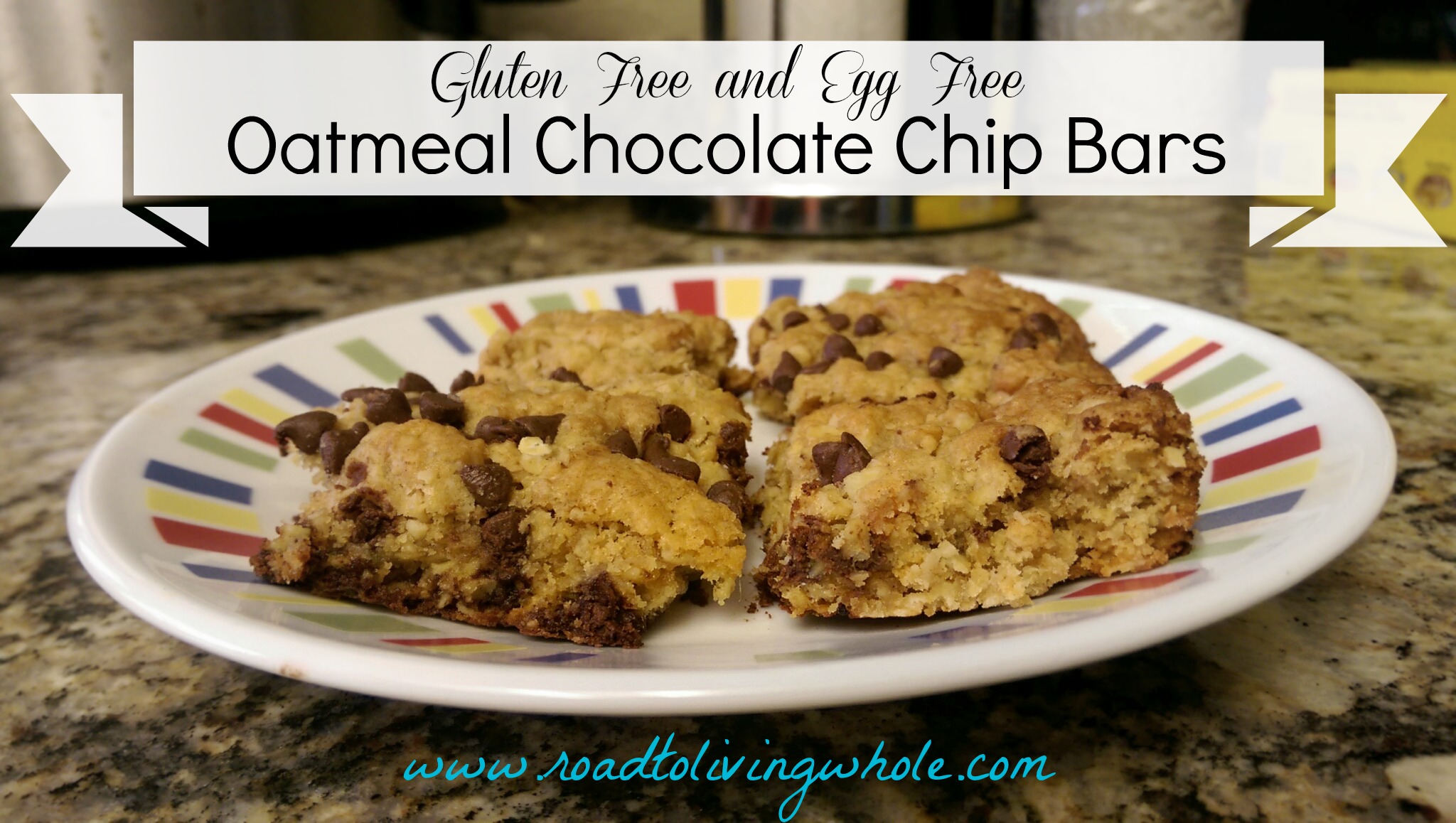gluten free and egg free oatmeal chocolate chip bars