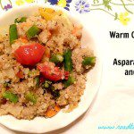 warm quinoa salad with asparagus carrot and tomatoes