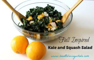 fall inspired kale and squash salad