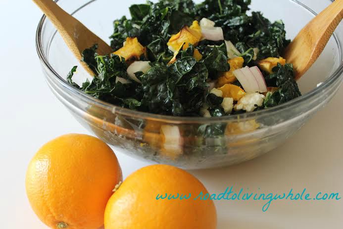 fall inspired kale salad