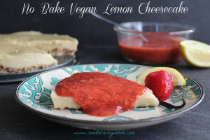 no bake vegan lemon cheesecake