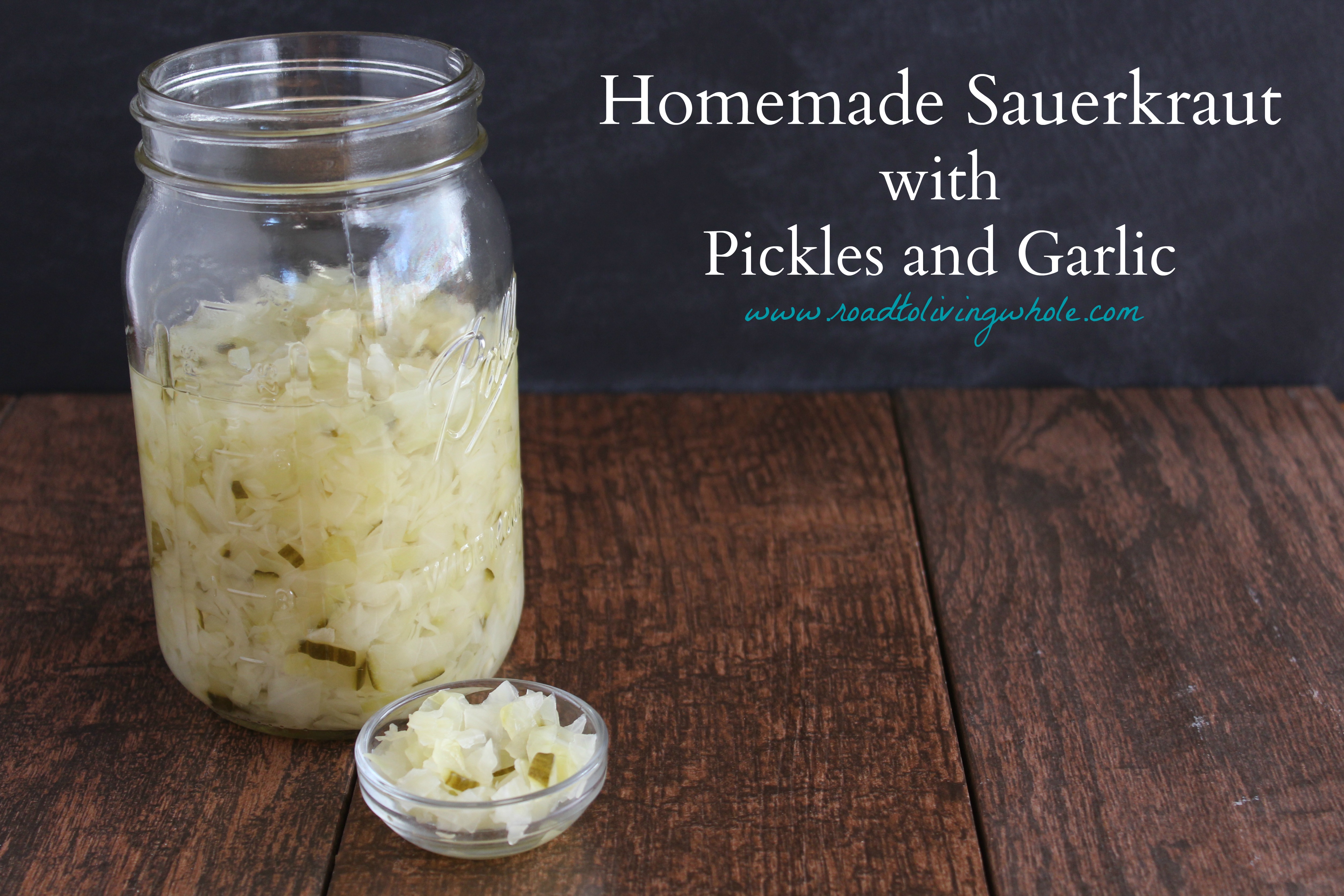 sauerkraut with pickles and garlic