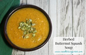 Herbed butternut squash soup