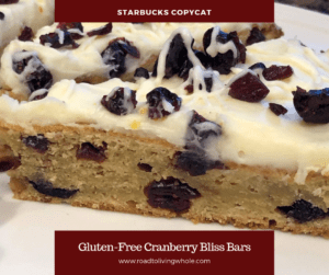 gluten free cranberry bliss bars