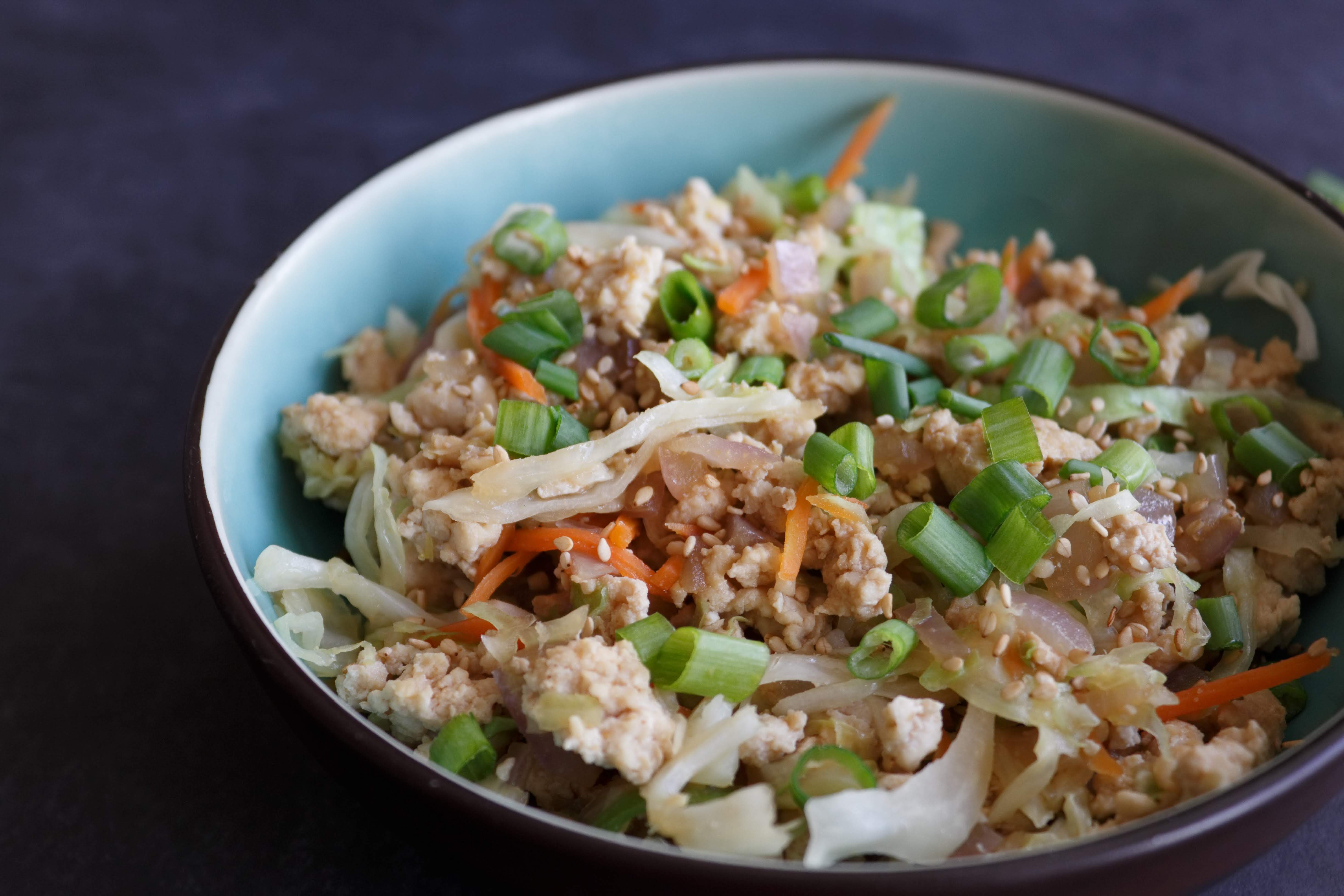 egg roll in a bowl